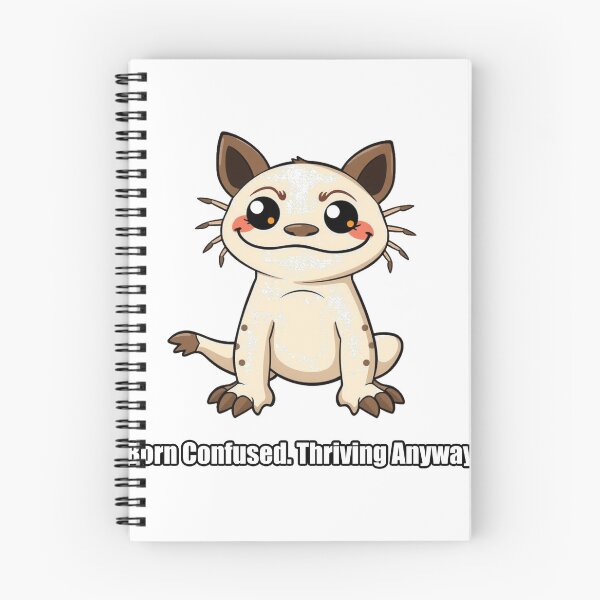 Item preview, Axolotl Sticker - Born Confused Thriving Anyway - Funny Axolotl Gift designed and sold by pawdrops.
