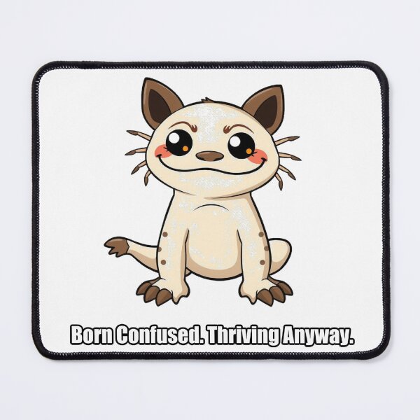 Item preview, Axolotl Sticker - Born Confused Thriving Anyway - Funny Axolotl Gift designed and sold by pawdrops.