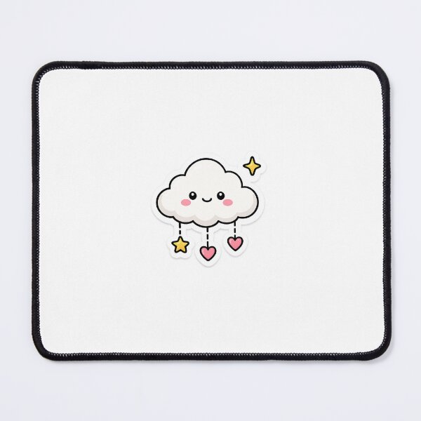 Item preview, Cute Kawaii Cloud Sticker | Smiling Cloud With Hearts designed and sold by Ricomin.
