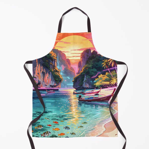 Item preview, Maya Bay Thailand Vintage Travel Poster Tropical Beach Wall Art designed and sold by Spirit of Siam.