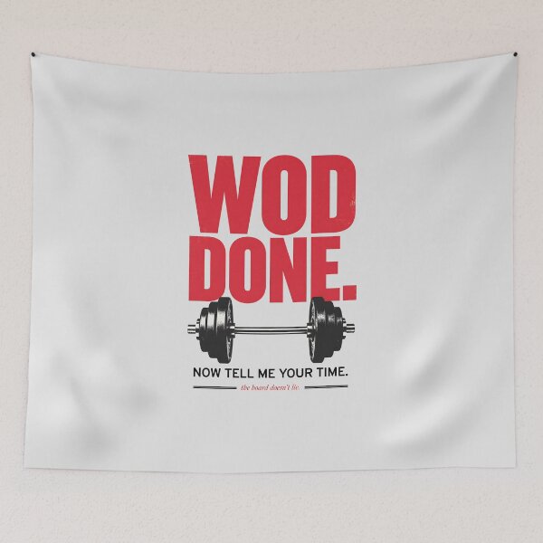 Item preview, WOD Done Now Tell Me Your Time CrossFit Barbell designed and sold by Enea Kelo.