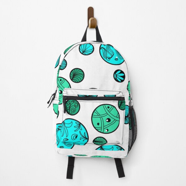 Item preview, Abstract Teal and Green Polka Dot Doodle Art designed and sold by The Mandala Oasis.