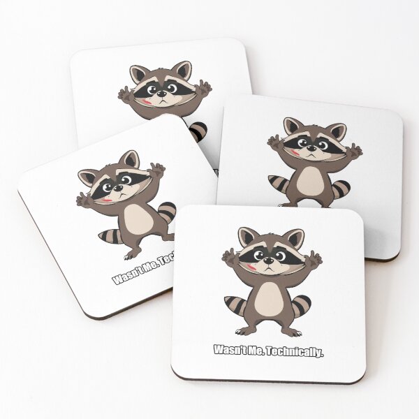 Item preview, Raccoon Sticker - Wasn't Me Technically - Funny Raccoon Gift designed and sold by pawdrops.