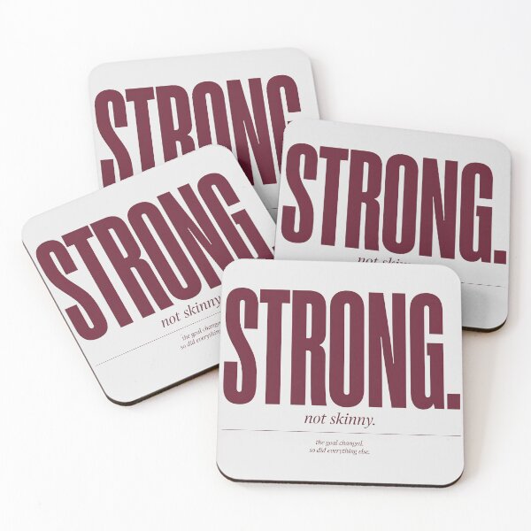 Item preview, Strong Not Skinny Fitness Motivation Typography designed and sold by Enea Kelo.