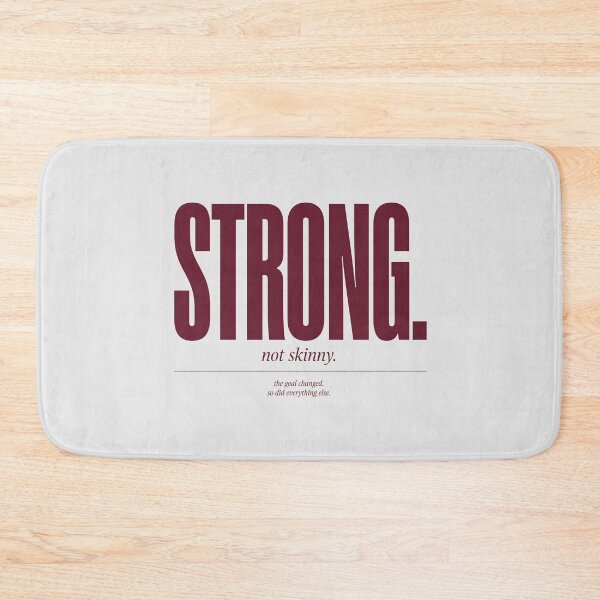 Item preview, Strong Not Skinny Fitness Motivation Typography designed and sold by Enea Kelo.