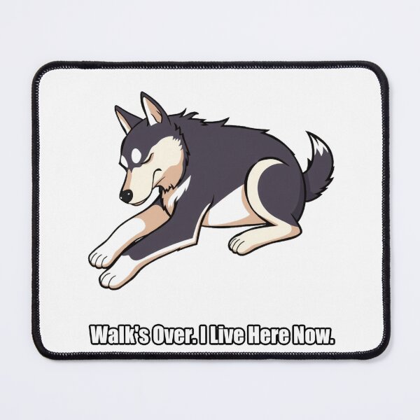 Item preview, Husky Sticker - Walks Over I Live Here Now - Funny Stubborn Husky Gift designed and sold by pawdrops.