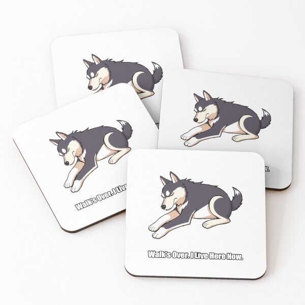 Item preview, Husky Sticker - Walks Over I Live Here Now - Funny Stubborn Husky Gift designed and sold by pawdrops.