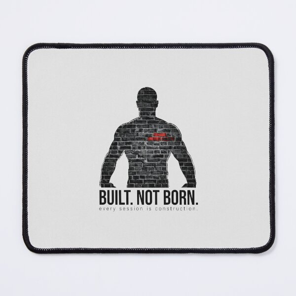 Item preview, Built Not Born Brick Wall Muscular Silhouette designed and sold by Enea Kelo.