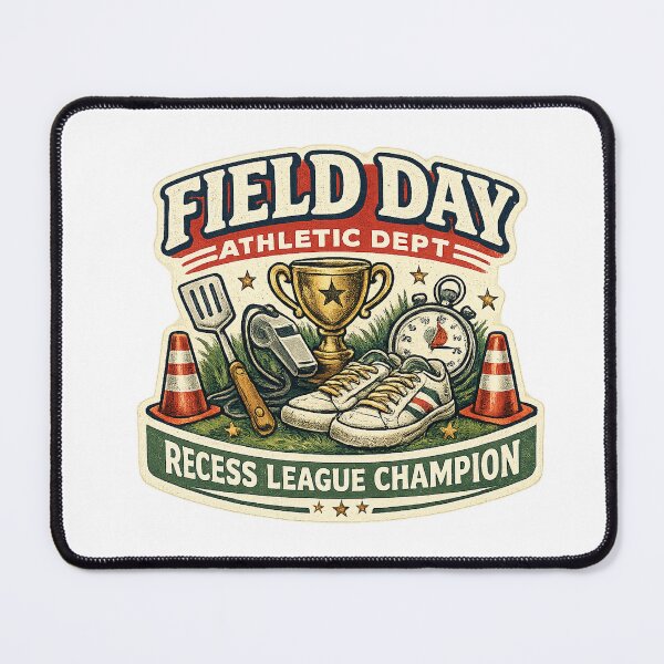 Item preview, Field Day Athletic Dept Recess League Champion Vintage Teacher Shirt designed and sold by Concrete Coffee Studio.