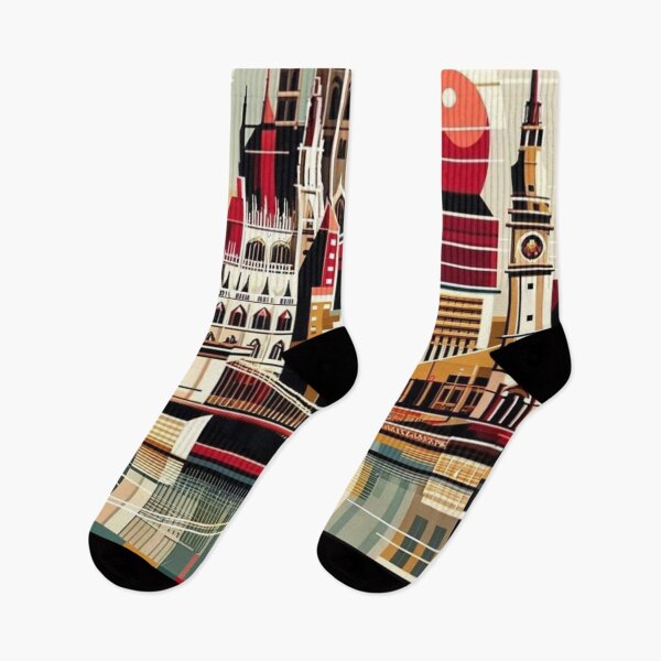 Item preview, Vintage Modern Budapest Art Print - Hungary Cityscape designed and sold by marlenarusse.