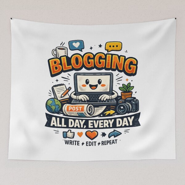 Item preview, Blogging All Day Every Day - Cute Content Creator designed and sold by SidTastic .