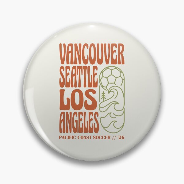 Item preview, Retro Pacific Coast Soccer Vancouver Seattle LA '26 designed and sold by BrownHorse90s.