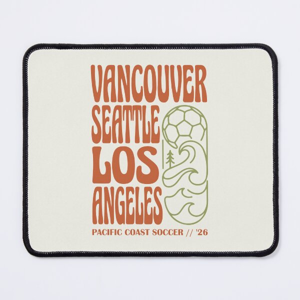 Item preview, Retro Pacific Coast Soccer Vancouver Seattle LA '26 designed and sold by BrownHorse90s.