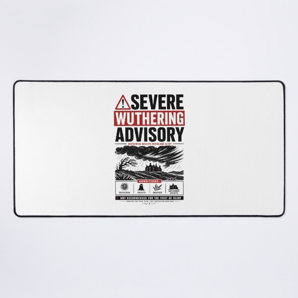 Item preview, Severe Wuthering Advisory Weather Alert Funny Gothic Book Aesthetic designed and sold by Fenay Designs.
