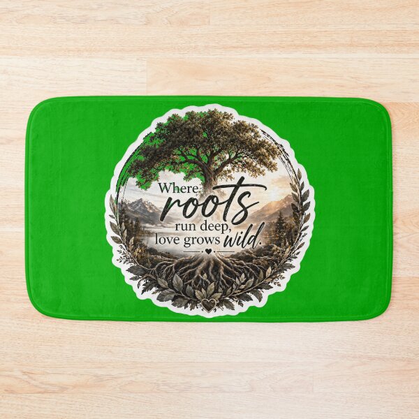 Item preview, Where Roots Run Deep Love Grows Wild - Tree Of Life Mountain Sticker designed and sold by Scro-Ciob-Shop.