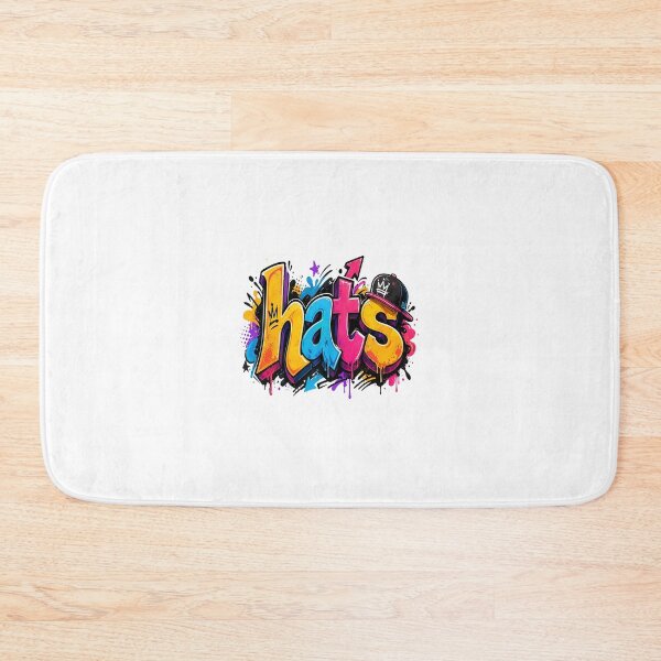 Item preview, Colorful Graffiti "Hats" Typography Street Art Design designed and sold by Artisan Finds Online.
