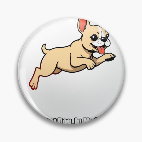 Item preview, French Bulldog Sticker - Fastest Dog In My Head - Funny Frenchie Running Gift designed and sold by pawdrops.