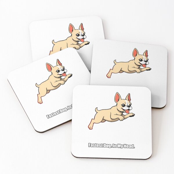 Item preview, French Bulldog Sticker - Fastest Dog In My Head - Funny Frenchie Running Gift designed and sold by pawdrops.