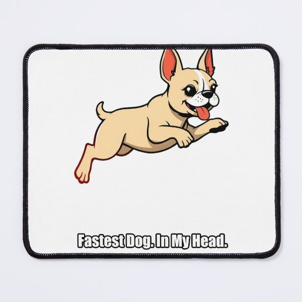 Item preview, French Bulldog Sticker - Fastest Dog In My Head - Funny Frenchie Running Gift designed and sold by pawdrops.