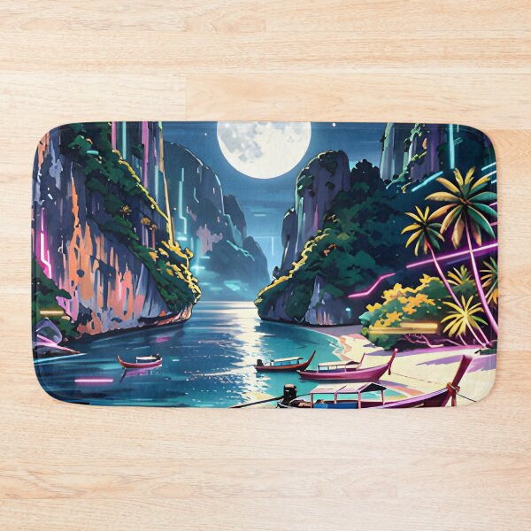 Item preview, Maya Bay Thailand Vintage Travel Poster Tropical Beach Wall Art designed and sold by Spirit of Siam.
