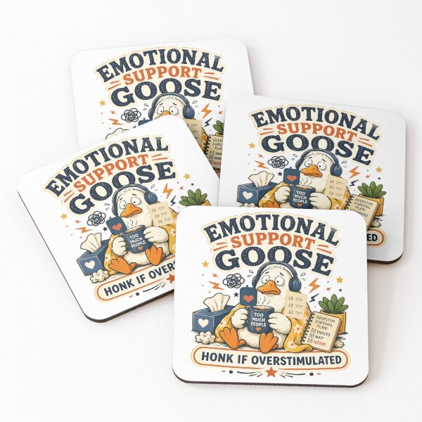 Item preview, Emotional Support Goose Honk If Overstimulated designed and sold by Concrete Coffee Studio.
