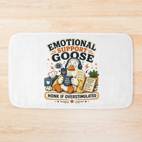 Item preview, Emotional Support Goose Honk If Overstimulated designed and sold by Concrete Coffee Studio.