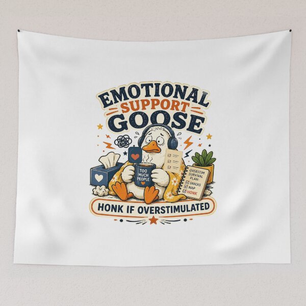 Item preview, Emotional Support Goose Honk If Overstimulated designed and sold by Concrete Coffee Studio.