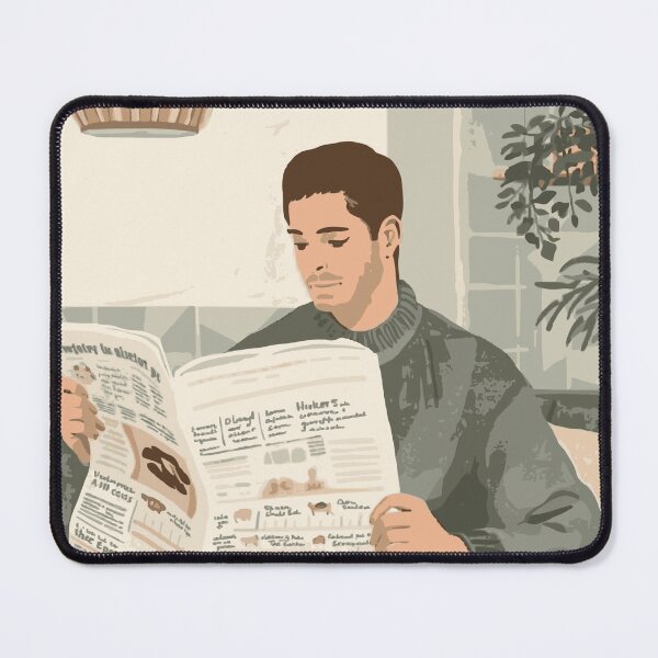 Item preview, Cozy Morning Coffee and Newspaper Illustration designed and sold by Vermeli.