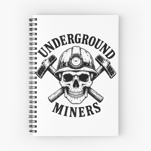 Item preview, Underground Miners Skull Crossed Hammers designed and sold by Imaginationbeyond.