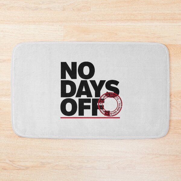 Item preview, No Days Off Iron Never Rests Fitness Typography designed and sold by Enea Kelo.