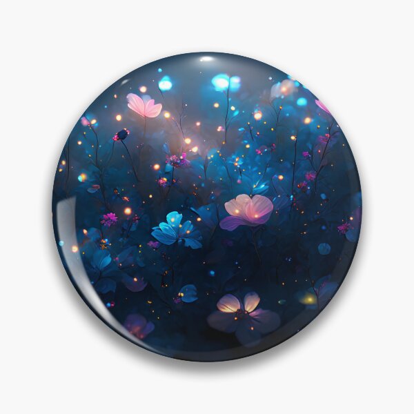 Item preview, Glowing Fantasy Flowers Dreamy Night Garden Art designed and sold by stylishdzign.