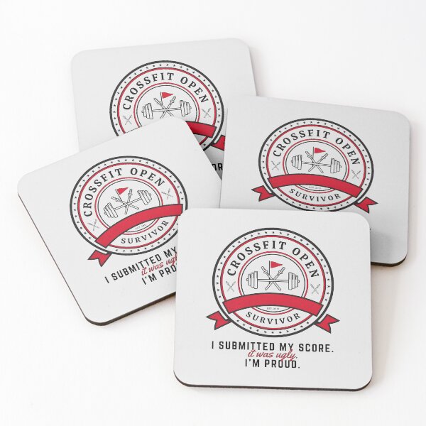 Item preview, CrossFit Open Survivor Submitted Score Barbell Badge designed and sold by Enea Kelo.