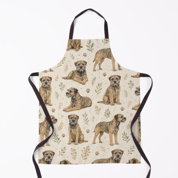 Item preview, Border Terrier Botanical Seamless Pattern | Rustic Dog Lover Design designed and sold by blankTeeShirt.