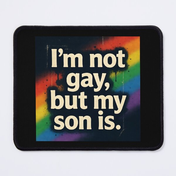 Item preview, I'm Not Gay But My Son Is - Rainbow Graffiti designed and sold by ZhivanCrimson.