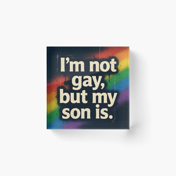 Item preview, I'm Not Gay But My Son Is - Rainbow Graffiti designed and sold by ZhivanCrimson.