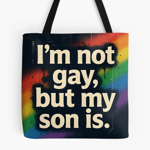 Item preview, I'm Not Gay But My Son Is - Rainbow Graffiti designed and sold by ZhivanCrimson.