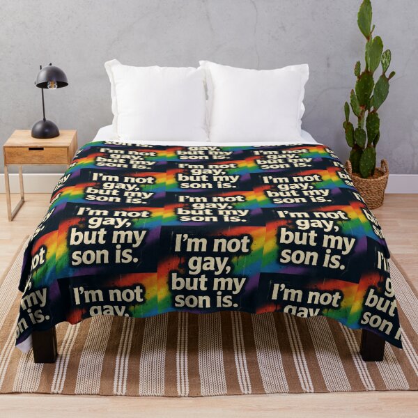 Item preview, I'm Not Gay But My Son Is - Rainbow Graffiti designed and sold by ZhivanCrimson.