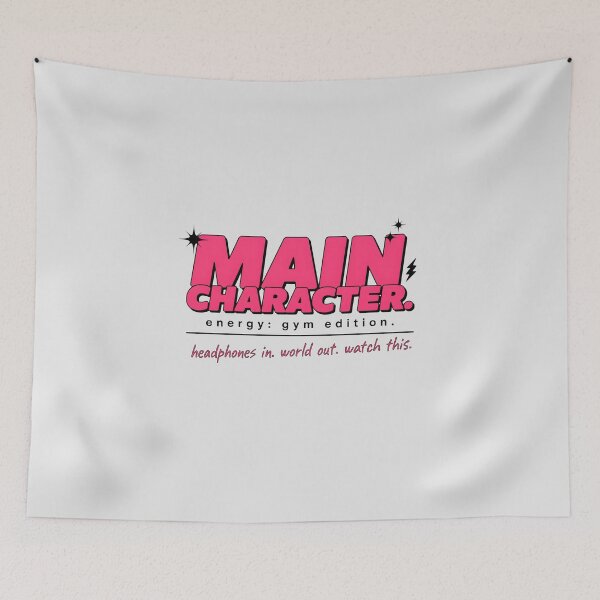 Item preview, Main Character Energy Gym Edition Y2K Pink Graphic designed and sold by Enea Kelo.