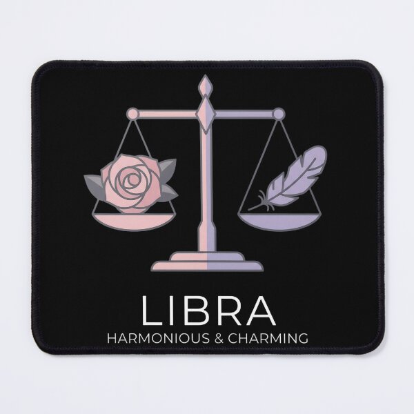 Item preview, Libra Daily Horoscopes Zodiac Sign | Harmonious & Charming Rose & Feather Astrology Design designed and sold by Bhaskar Digital Art.