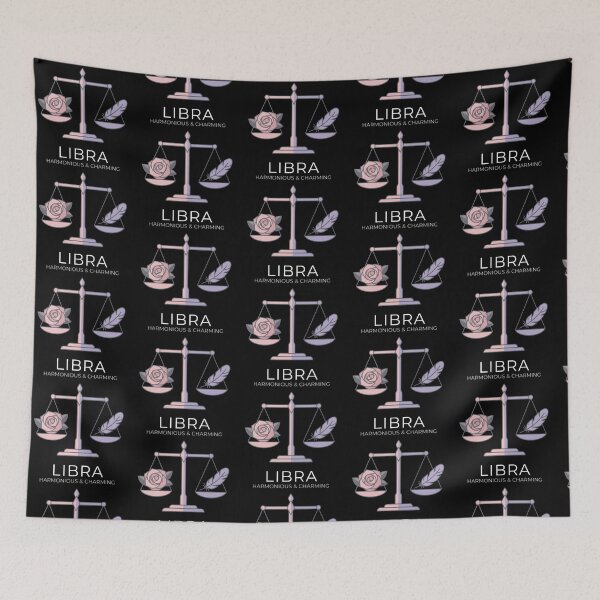 Item preview, Libra Daily Horoscopes Zodiac Sign | Harmonious & Charming Rose & Feather Astrology Design designed and sold by Bhaskar Digital Art.