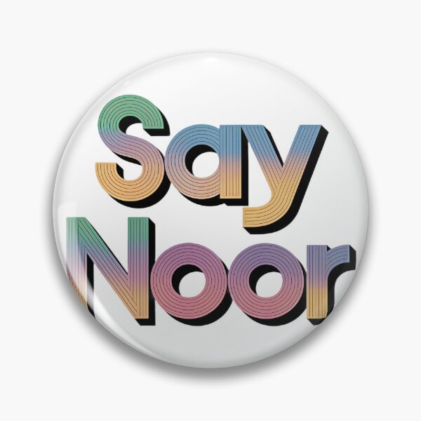 Item preview, "Say Noor" Retro Gradient Typography T-Shirt Design designed and sold by Artisan Finds Online.
