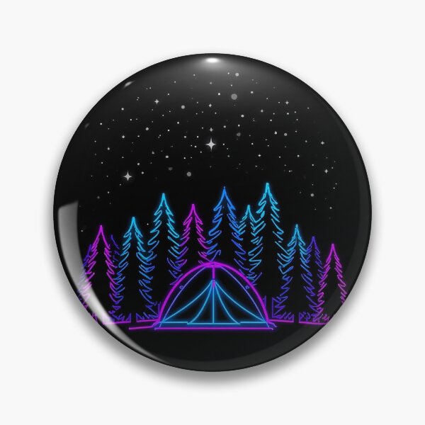Item preview, Neon Camping Under Starry Night Forest designed and sold by Shopg94.
