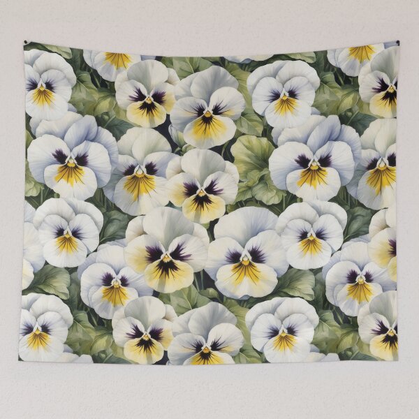 Item preview, White Pansy Flower Watercolor Painting | Flower Art designed and sold by UnhingedBird.