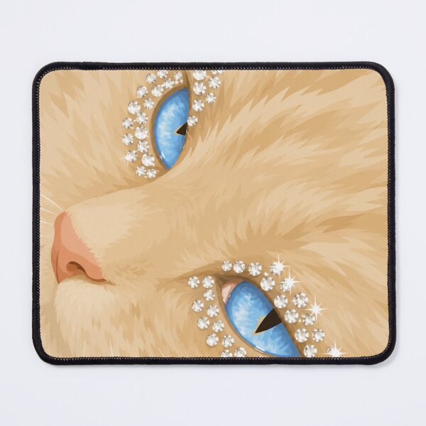 Item preview, Blue Eyed Glam Cat Portrait designed and sold by minbadesign.