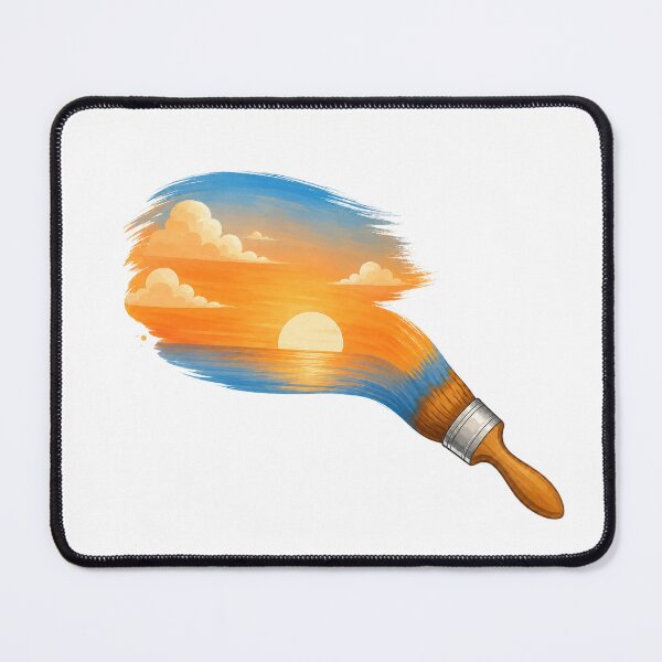 Item preview, Bob Ross Sunset Brush Fan Art designed and sold by ANiyati.