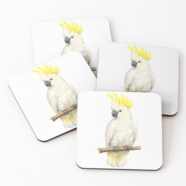 Item preview, Sulphur-crested Cockatoo Watercolour Art designed and sold by Jaruart.