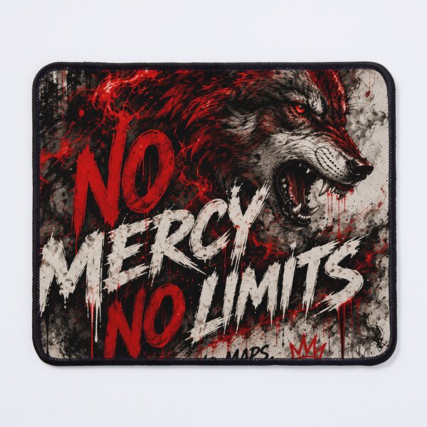 Item preview, No Mercy, No Limits – Wolf Streetwear Graphic designed and sold by UrbanSwagFlow.