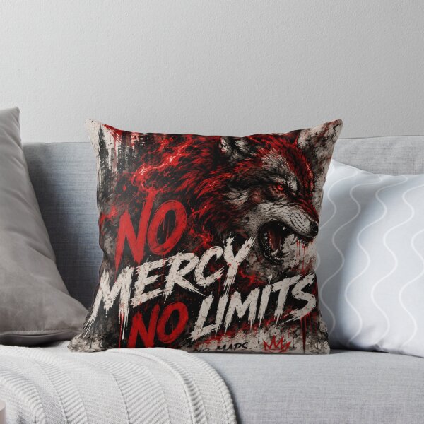 Item preview, No Mercy, No Limits – Wolf Streetwear Graphic designed and sold by UrbanSwagFlow.