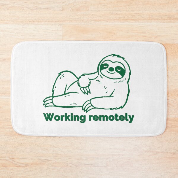 Item preview, working remotely sloth designed and sold by SugarCore.