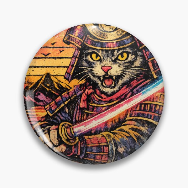 Item preview, Samurai Cat Japanese Vaporwave Aesthetic designed and sold by Shopg94.